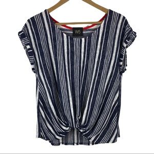 W5 Navy and White Striped Top